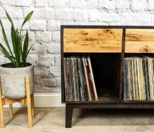 Fullerton media cabinet oak wood