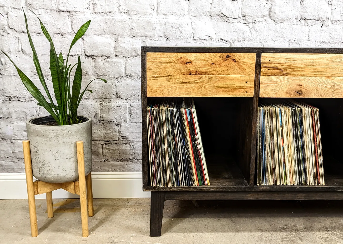 Fullerton media cabinet oak wood