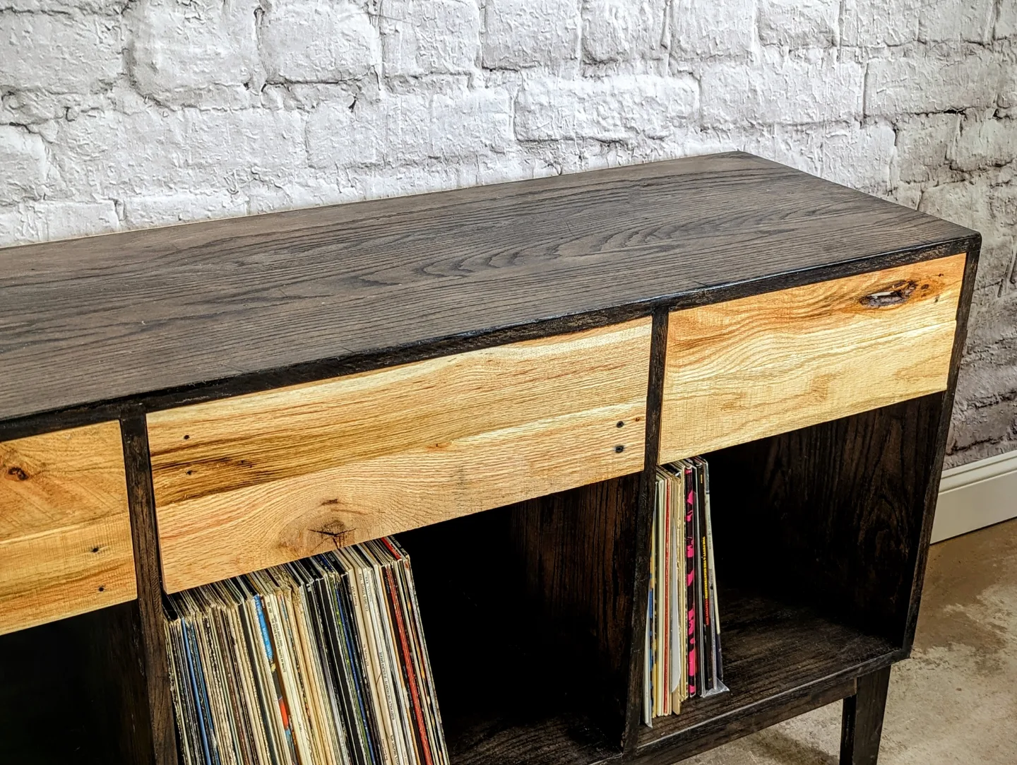 Fullerton media cabinet oak wood