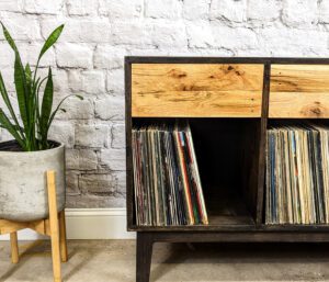 Fullerton media cabinet oak wood