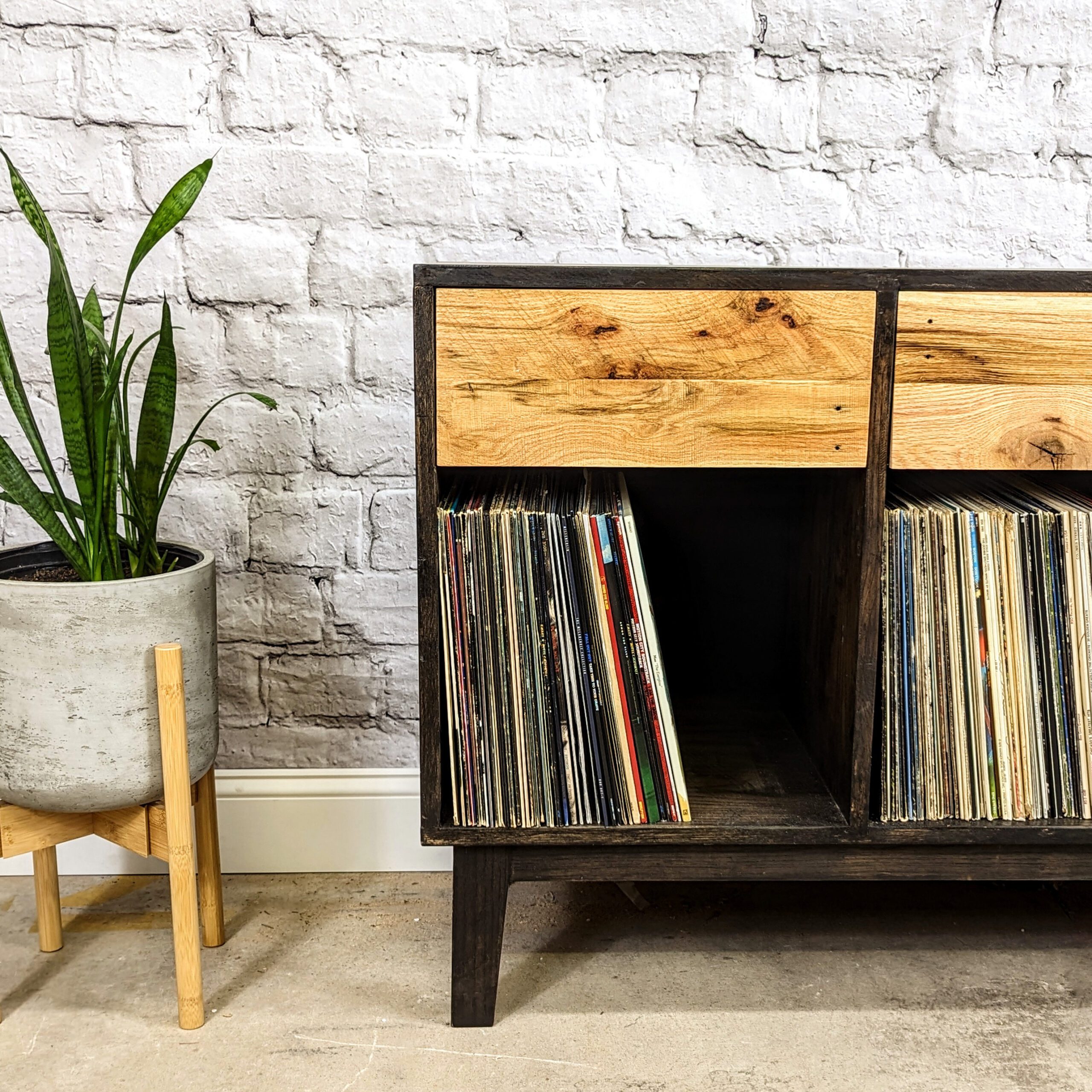 Fullerton media cabinet oak wood