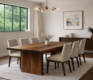 handmade walnut dining table