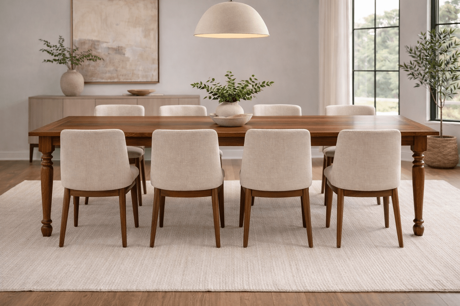 handmade in Chicago custom walnut dining table