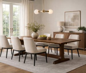 handmade walnut dining table by chicago table co