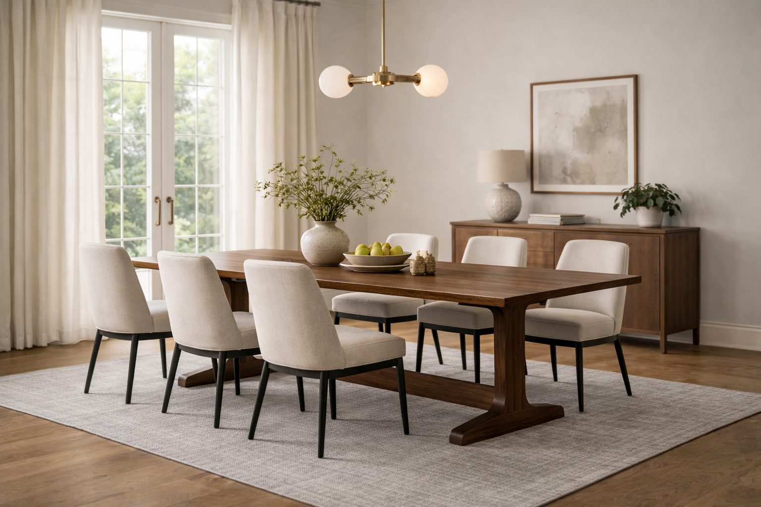 handmade walnut dining table by chicago table co